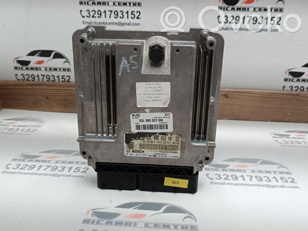 Engine control unit/module ECU   03L906022MK,0281015583,281015583
