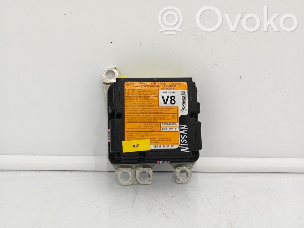 Nissan Juke I F15 Unitate/modul de comandă airbaguri 