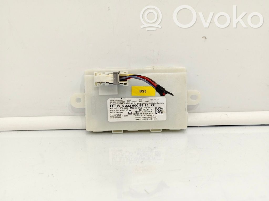 Moduł / Sterownik systemu uruchamiania bezkluczykowego   A2229009915,33505111,A2139018003,A2229003320,A2229024715
