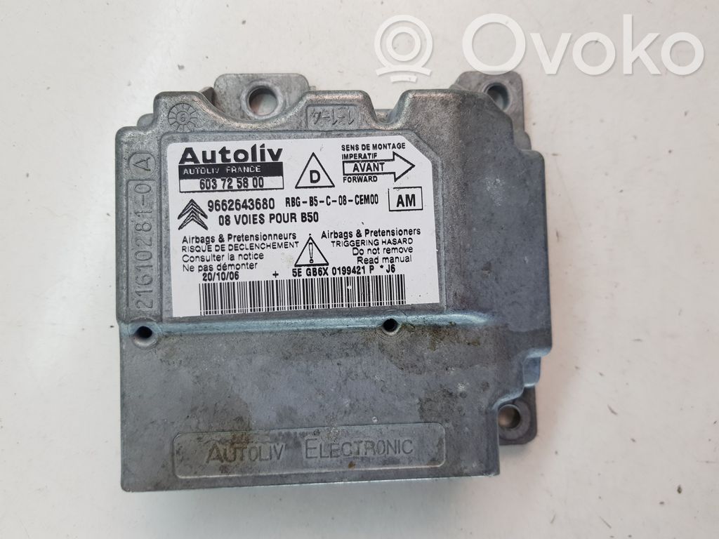 Citroen C4 I Airbag control unit/module 