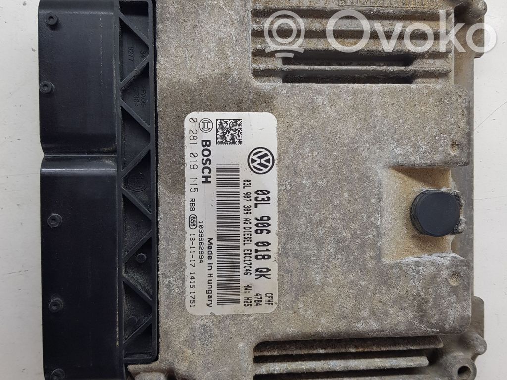 Engine control unit/module   0281019115,03L906018QK