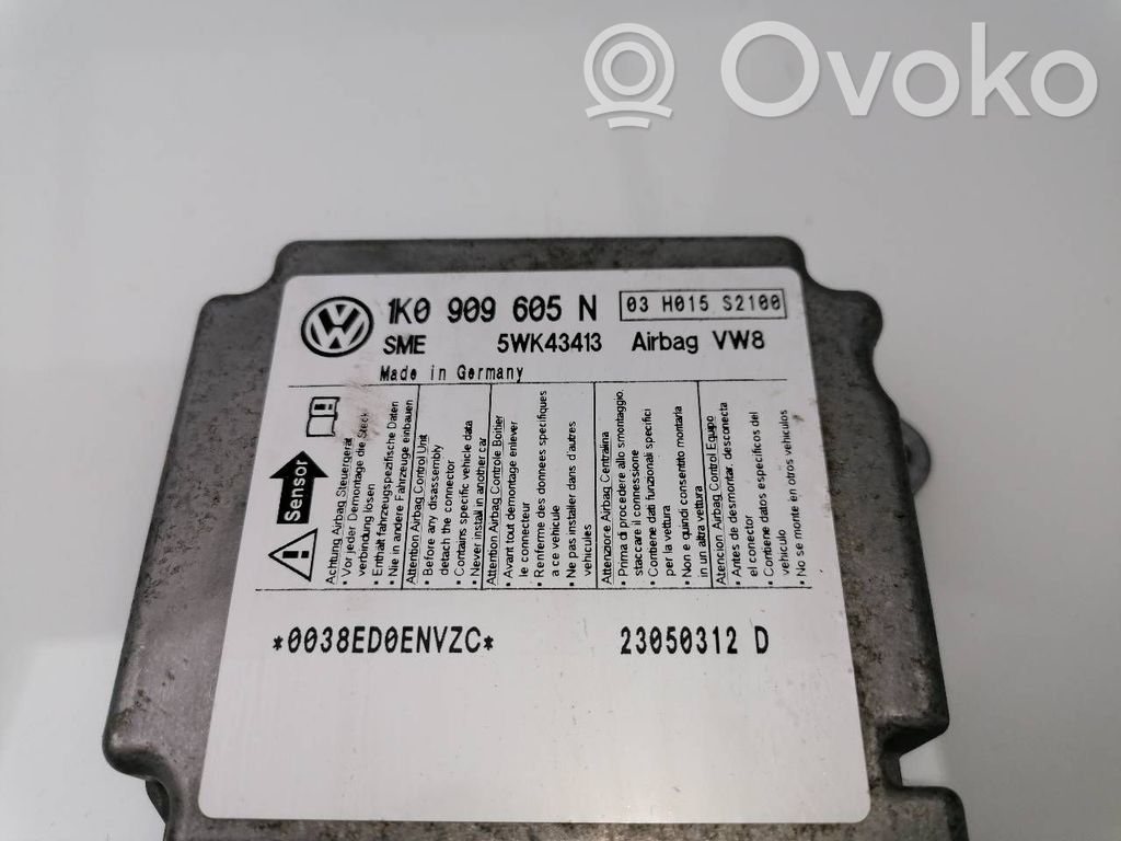 Module de contrôle airbag   1K0909605N