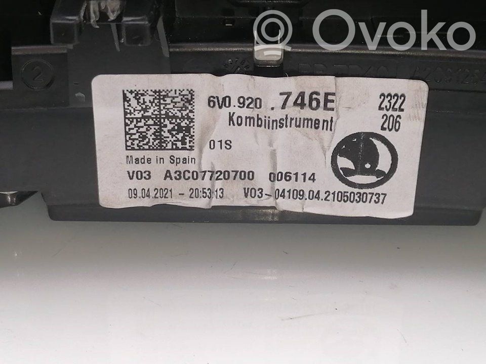 Skoda Fabia Mk1 (6Y) Vitezometru (grup de instrumente) 