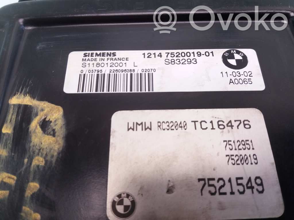 Centralina/modulo motore ECU   1214752001901,S118012001L,S83293