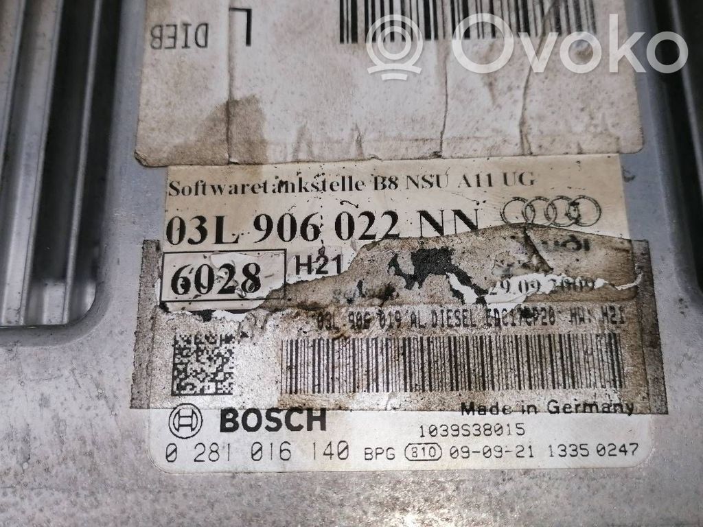 Unité de commande, module ECU de moteur   03L906022NN,0281016140