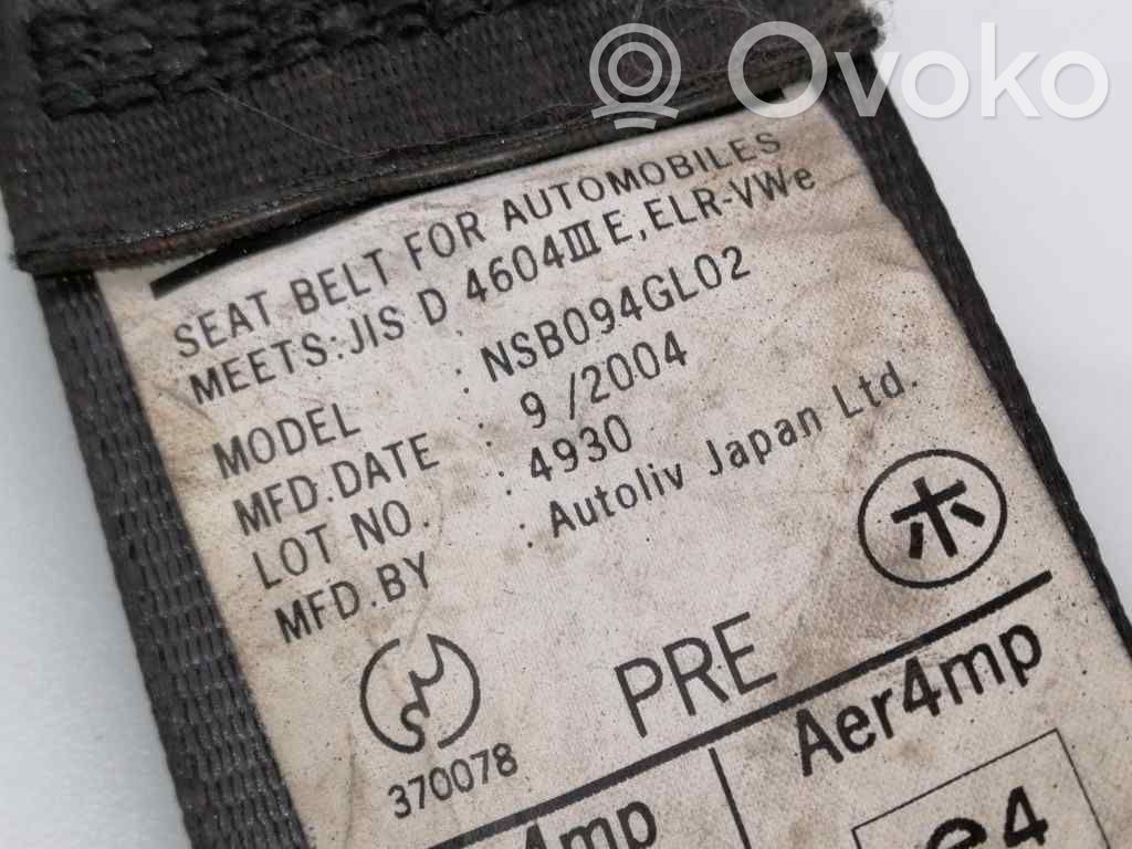 Pas bezpieczeństwa fotela przedniego   04818SJDG00ZA,81850SJDE01ZA