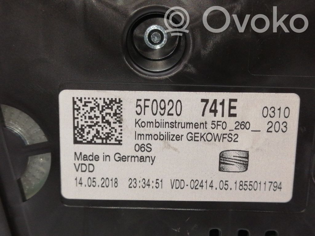 Seat Leon (5F) Vitezometru (grup de instrumente) 