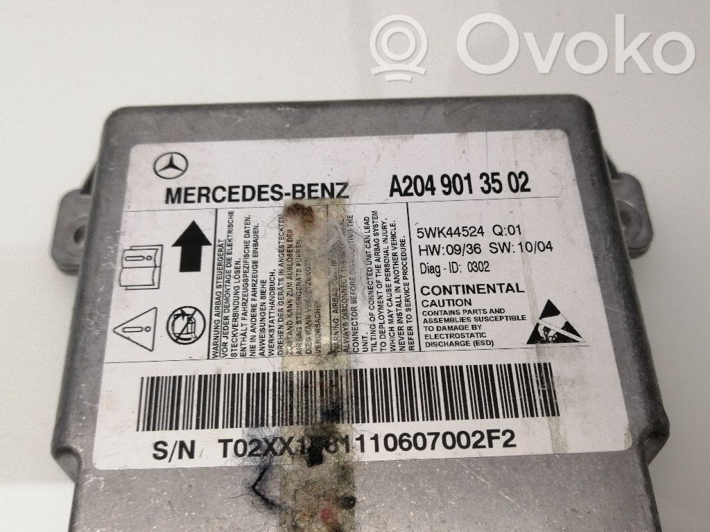 Mercedes-Benz C AMG W204 Airbagsteuergerät 