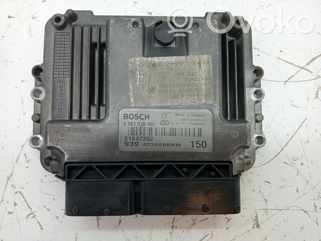 Unidad de control/módulo ECU del motor   51847392,0281015160