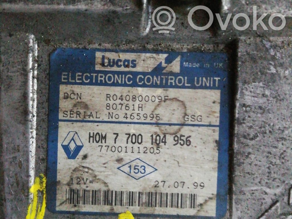 Centralina/modulo motore ECU   7700104956,7700104956,7700111205