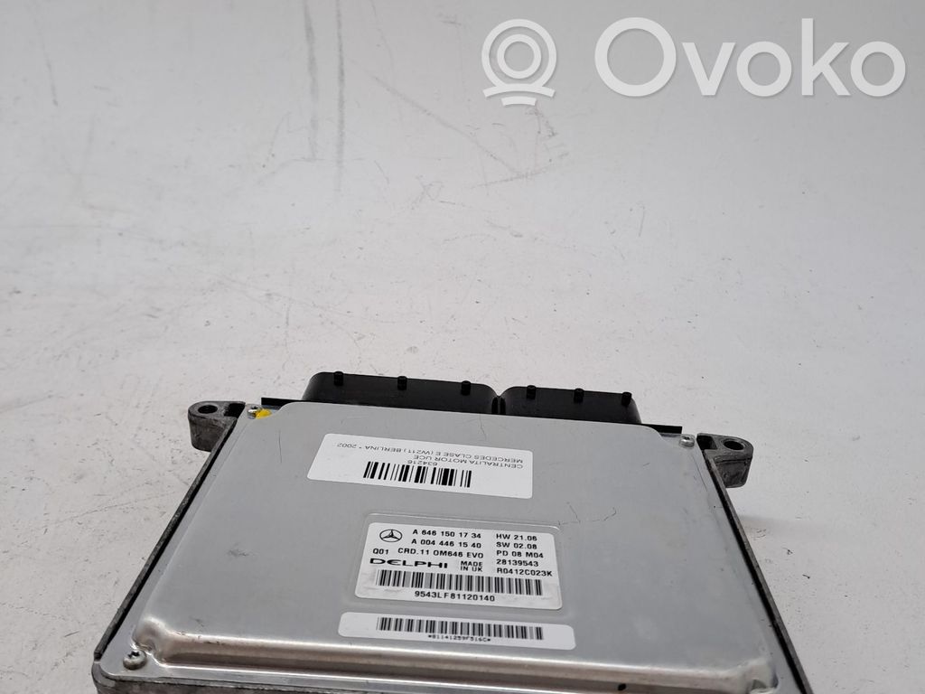Mercedes-Benz E W211 Unité de commande, module ECU de moteur 