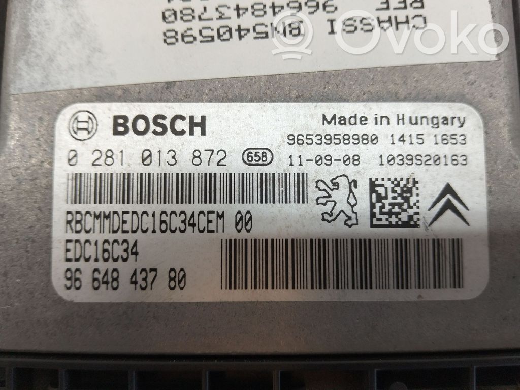 Engine control unit/module ECU   1943J3,1677615580,9664843780
