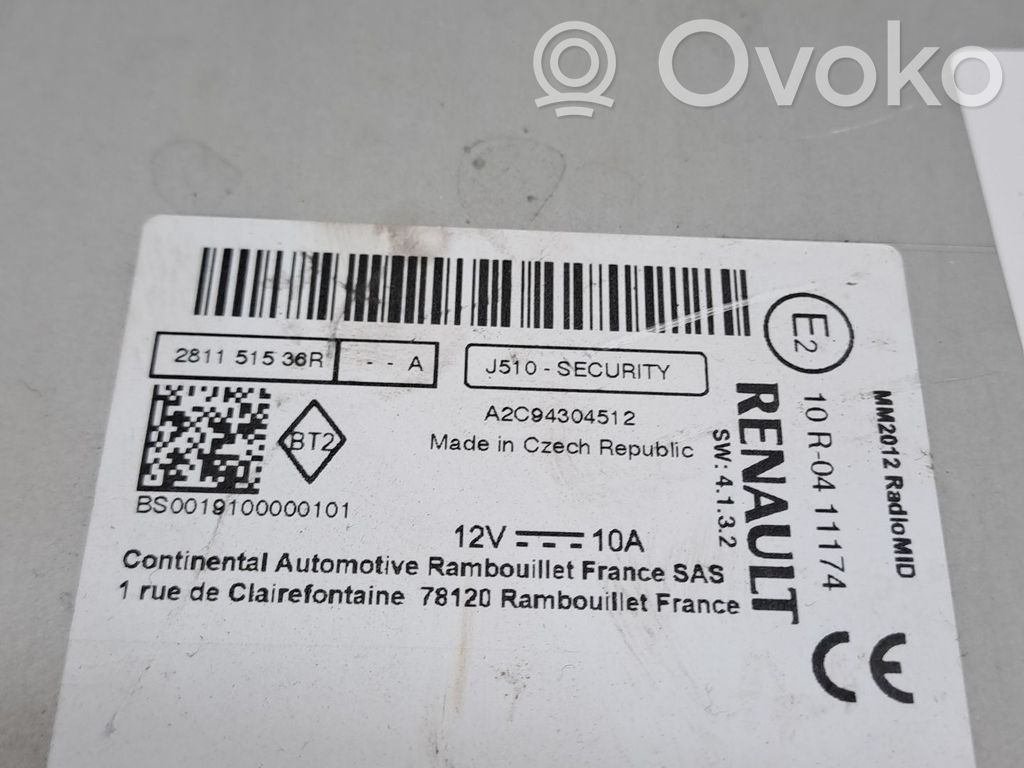 Renault Zoe Unitate principală radio/CD/DVD/GPS 