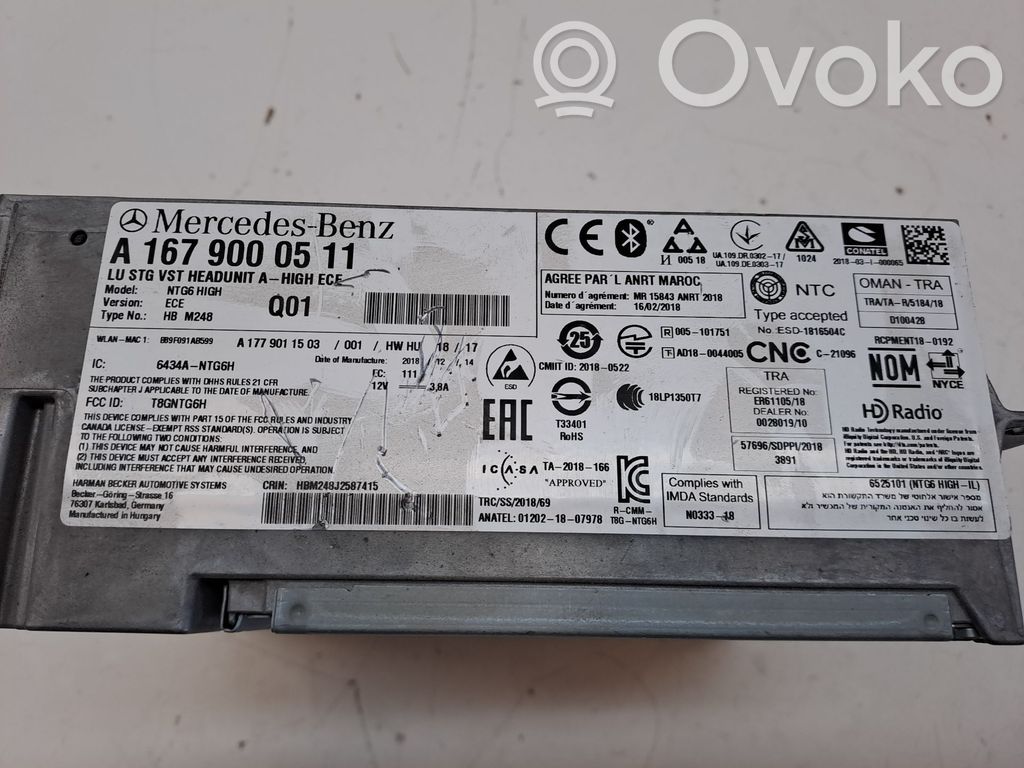 Mercedes-Benz A W177 Unitate principală radio/CD/DVD/GPS 