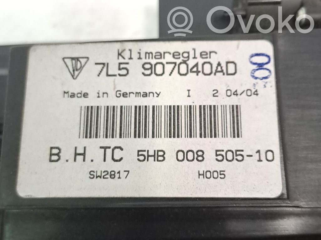 Unitate control climatizare   7L5907040