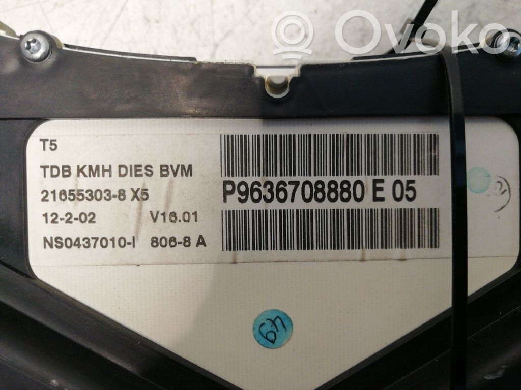 Geschwindigkeitsmesser Cockpit   9636708880,9636708880