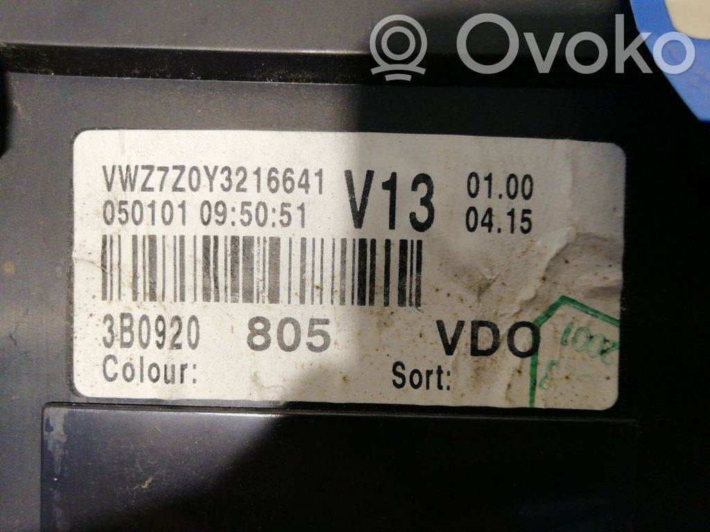 Geschwindigkeitsmesser Cockpit   3B0920805,3B0920805