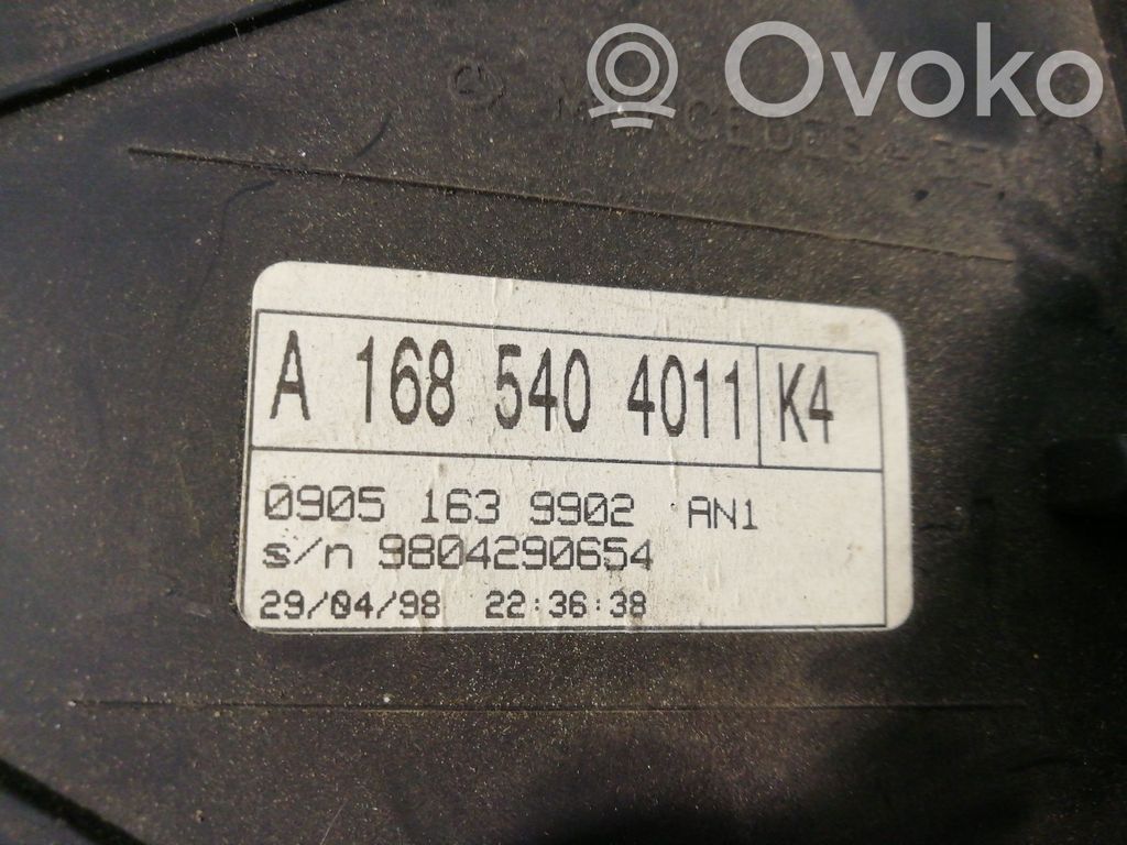 Mercedes-Benz A W168 Tachimetro (quadro strumenti)