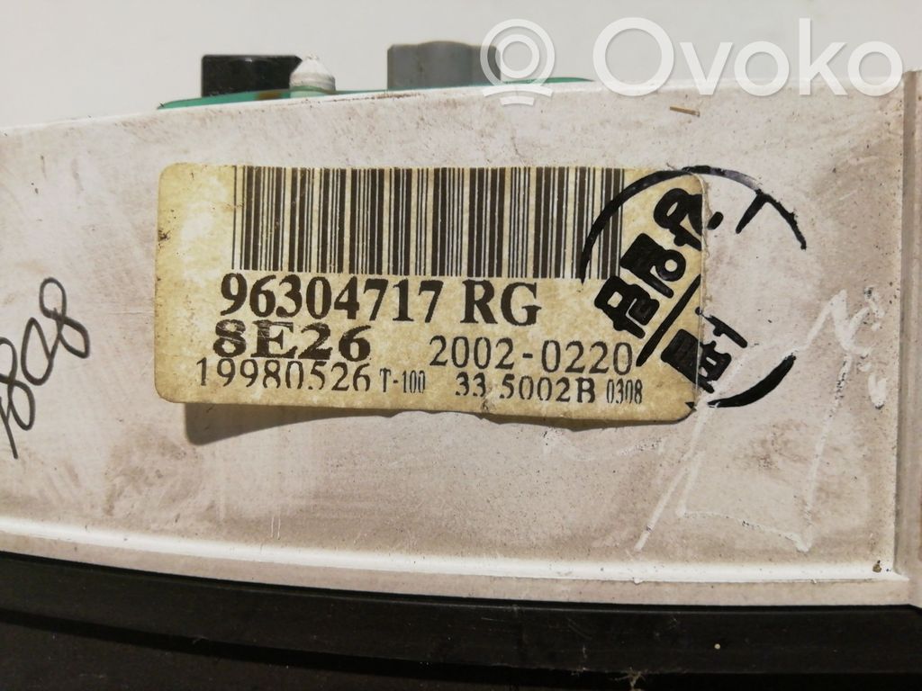 Geschwindigkeitsmesser Cockpit   96304717RG,96304717RG