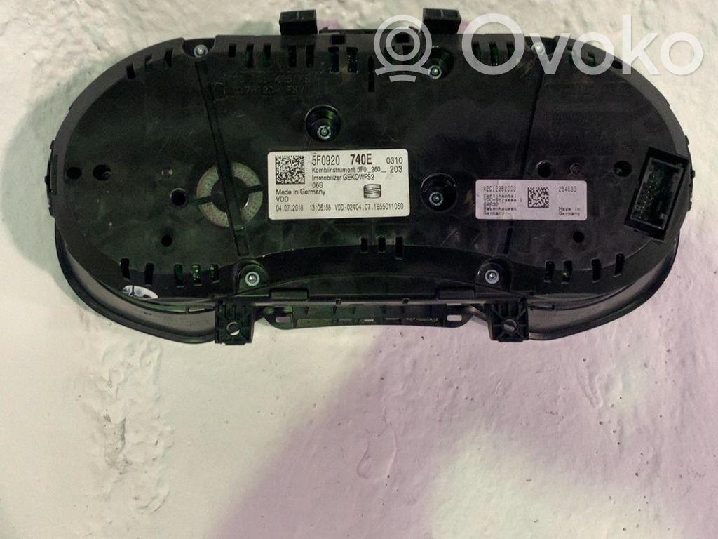 Speedometer (instrument cluster)   5F0920740E