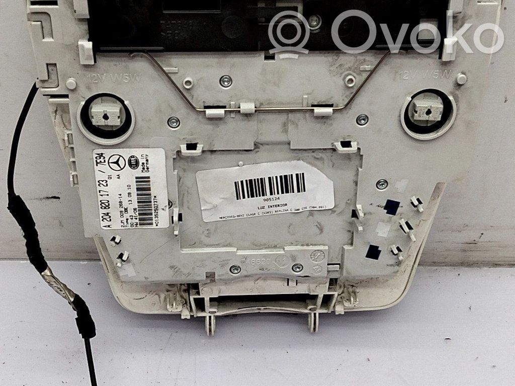 Mercedes-Benz C W203 Rivestimento della console di illuminazione installata sul rivestimento del tetto