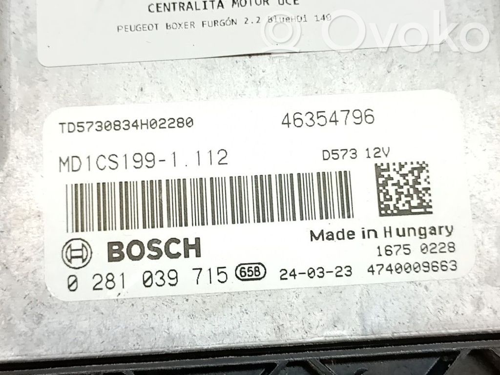 Peugeot Boxer Unitate control motor/modul ECU 