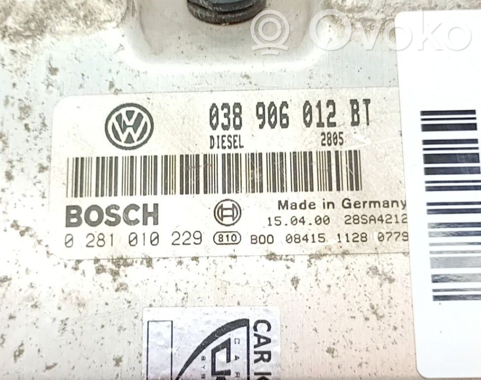 Unité de commande, module ECU de moteur   038906012BT