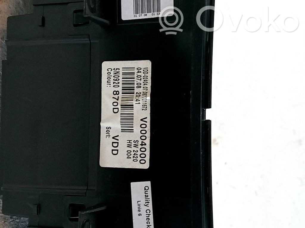 Volkswagen Tiguan Tachimetro (quadro strumenti) 