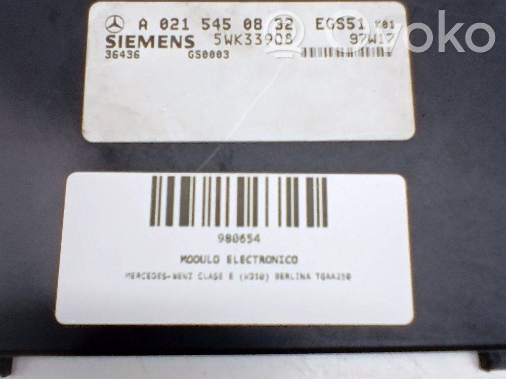 Modul de control caroserie central   A0215450832