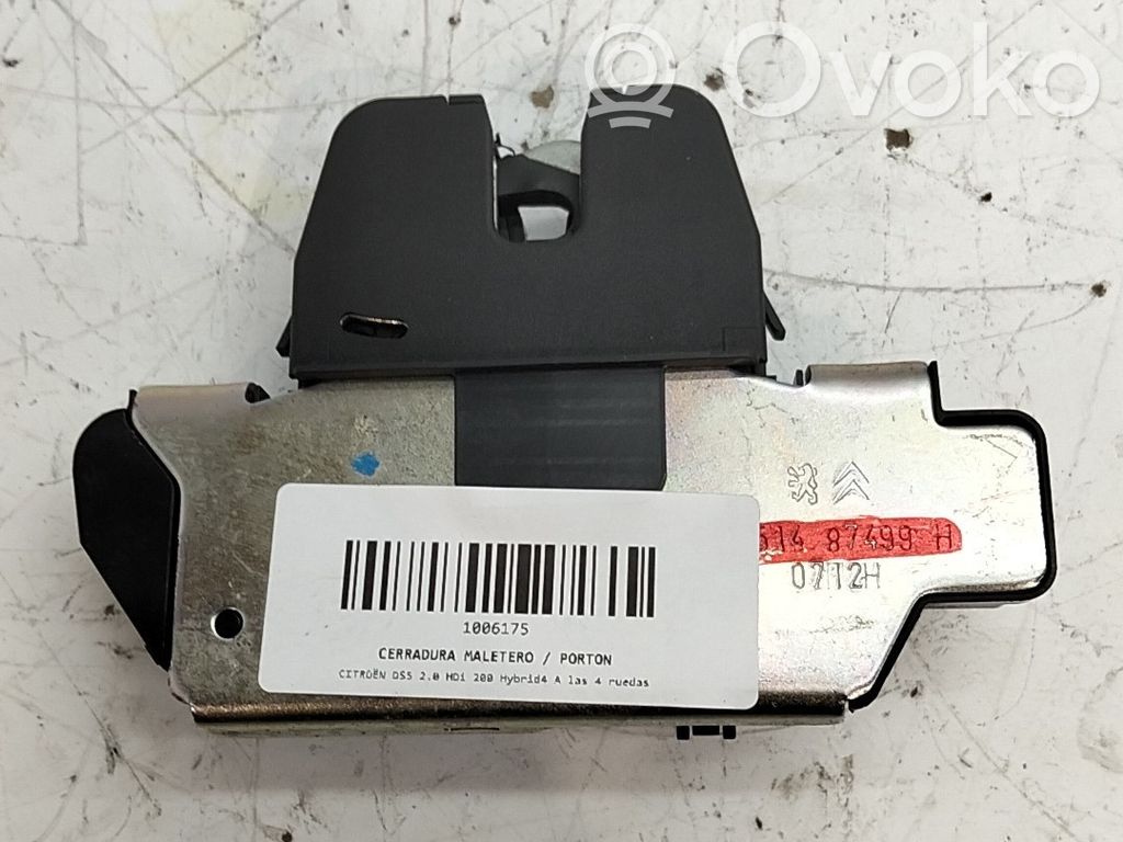 Citroen DS5 Zamek klapy tylnej bagażnika