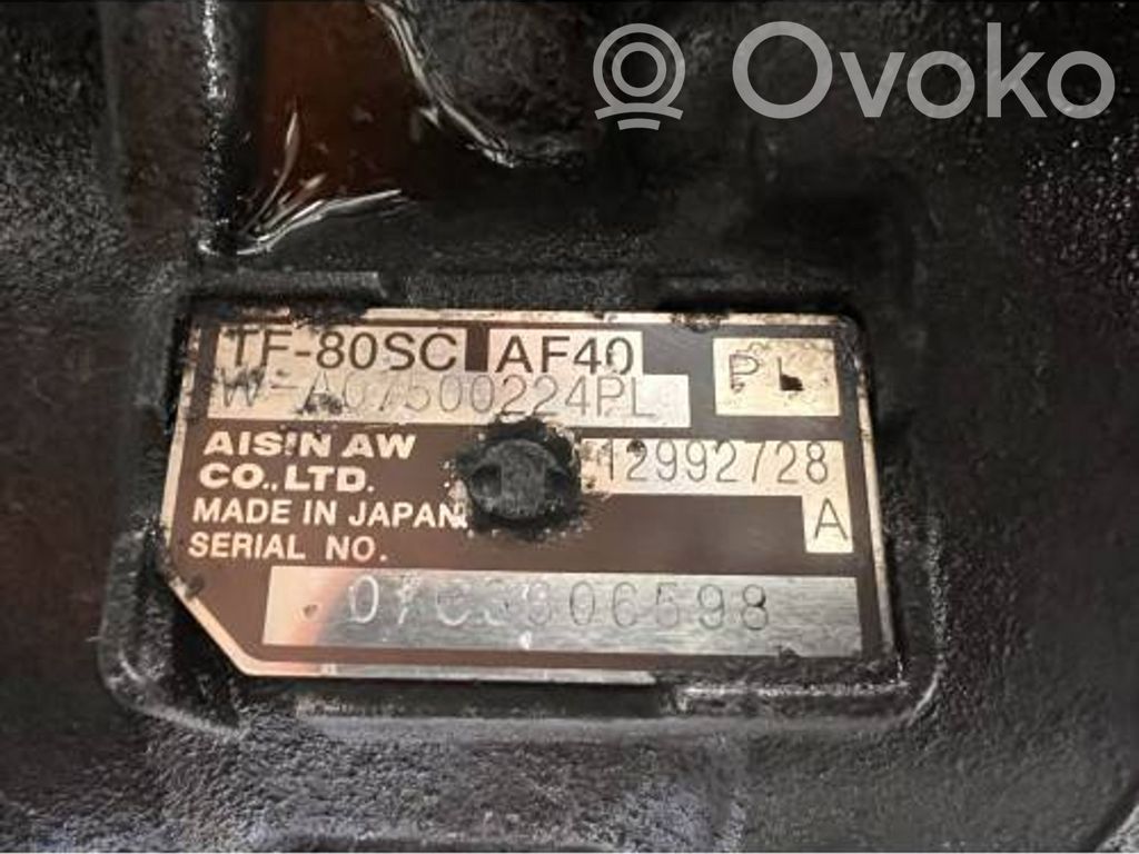 Opel Zafira B Automatyczna skrzynia biegów 