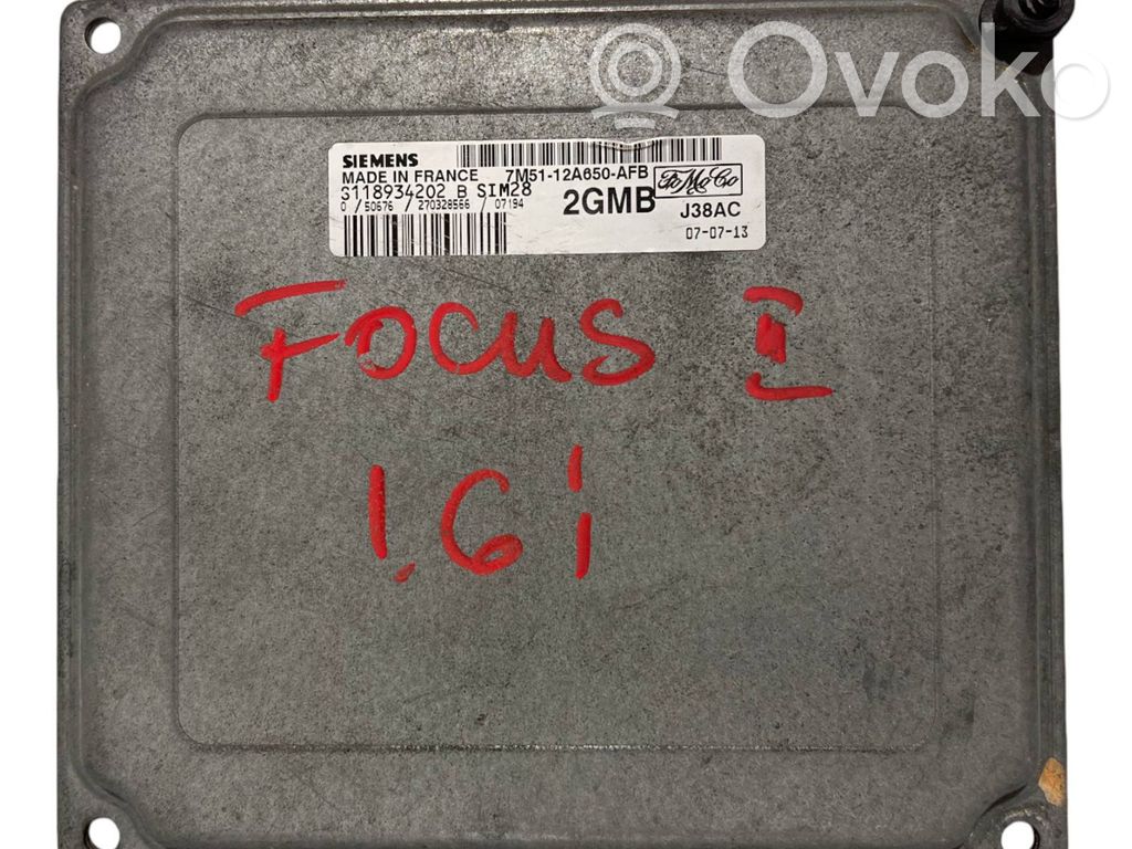 Engine control unit/module   7M5112A650AFB,S118934202B