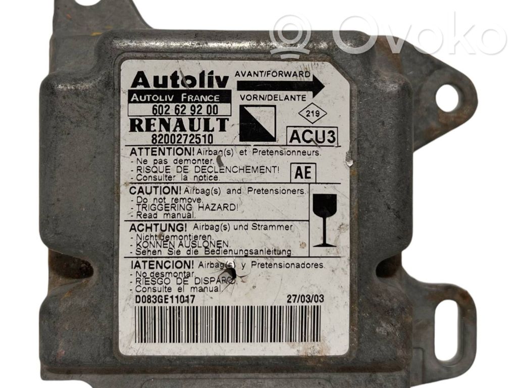 Renault Kangoo I Airbag control unit/module 