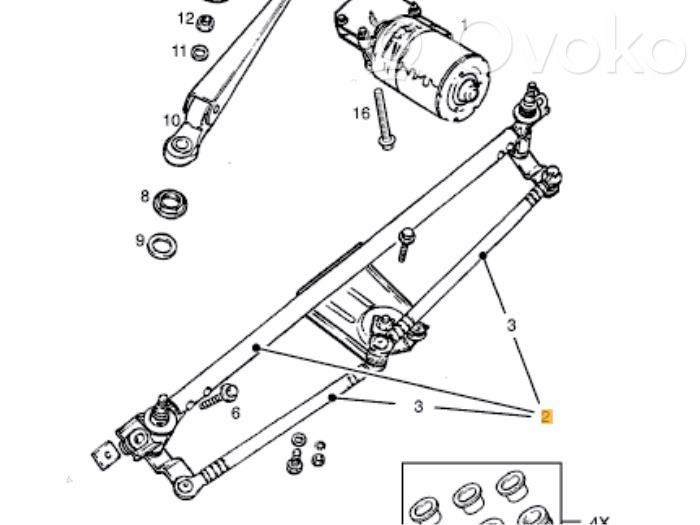 Opel Corsa B Valytuvų mechanizmas (trapecija) 