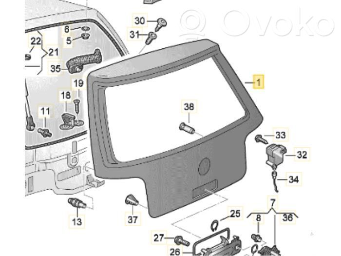 Volkswagen Golf IV Tailgate/trunk/boot lid 