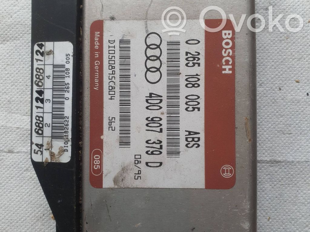 Unidad de control/módulo del ABS   4D0907379D,0265108005,DT050895C804,S00801S920