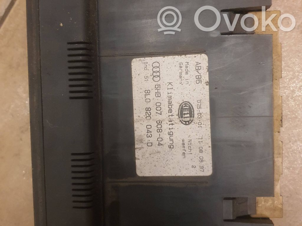 Climate control unit   8L0820043D,D750301,5HB00760804