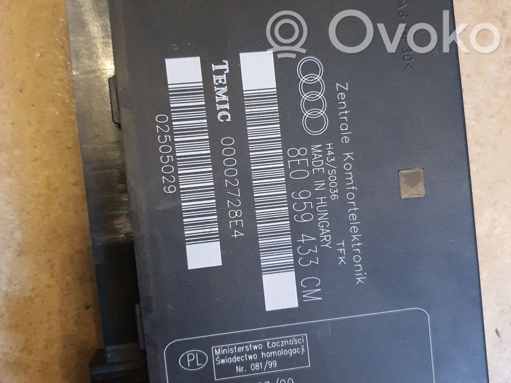 Audi A4 S4 B7 8E 8H Mukavuusmoduuli 