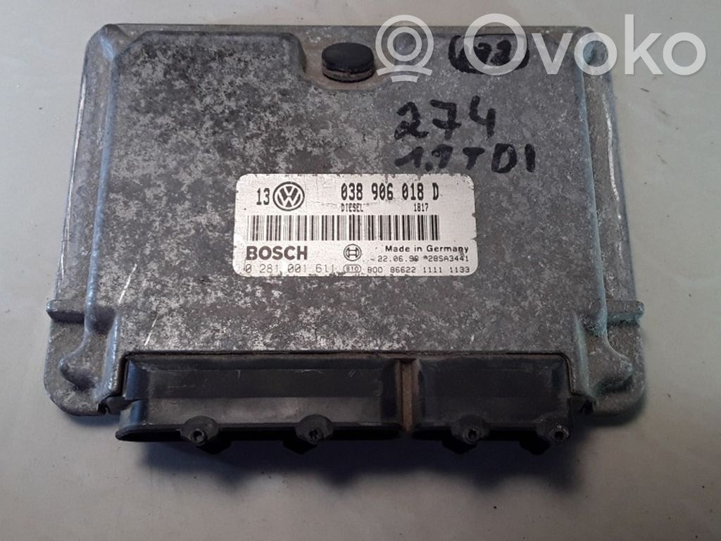 Engine control unit/module   0281001611,038906018D