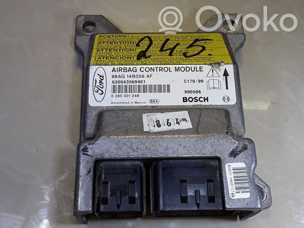 Airbag control unit/module   98AG14B056AF,6243569401,990506