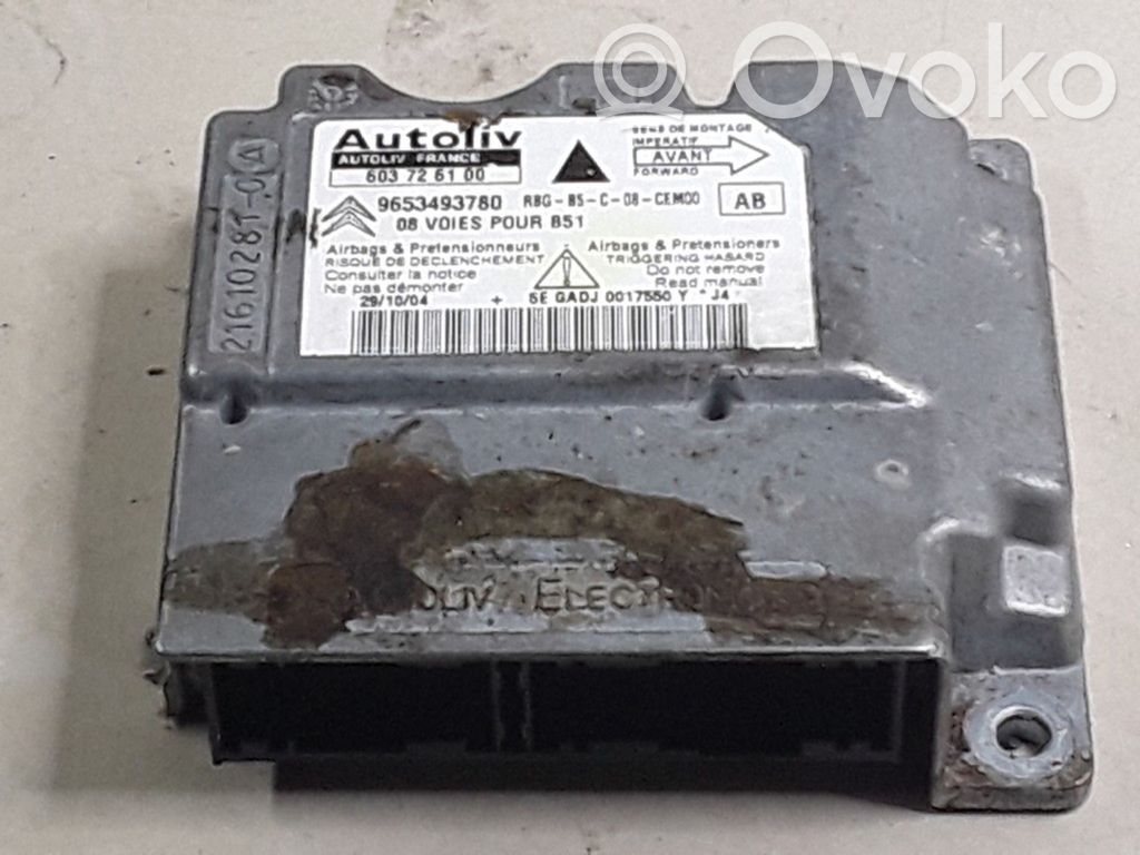 Airbag control unit/module   9653493780,603726100