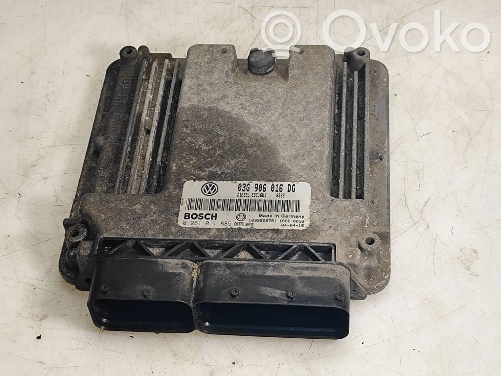 Engine control unit/module   03G906016DG,0281011885,1039S05791