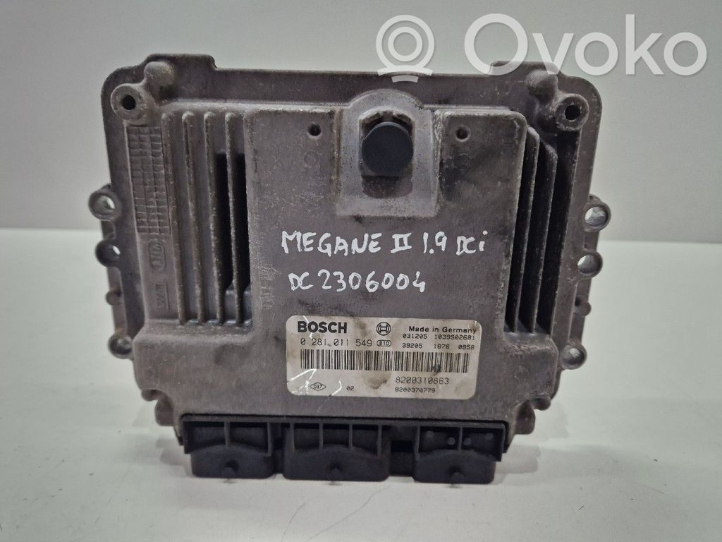Engine control unit/module   0281011549,0312051039S02681,82003,8200310863