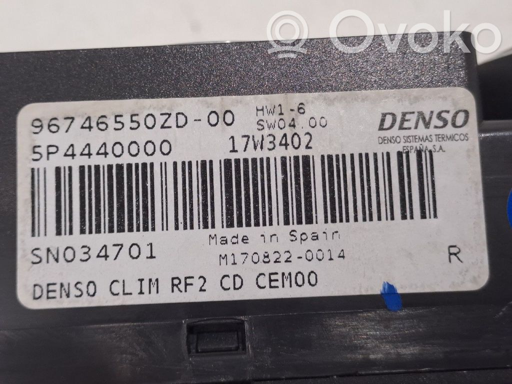 Citroen C-Elysée Climate control unit 