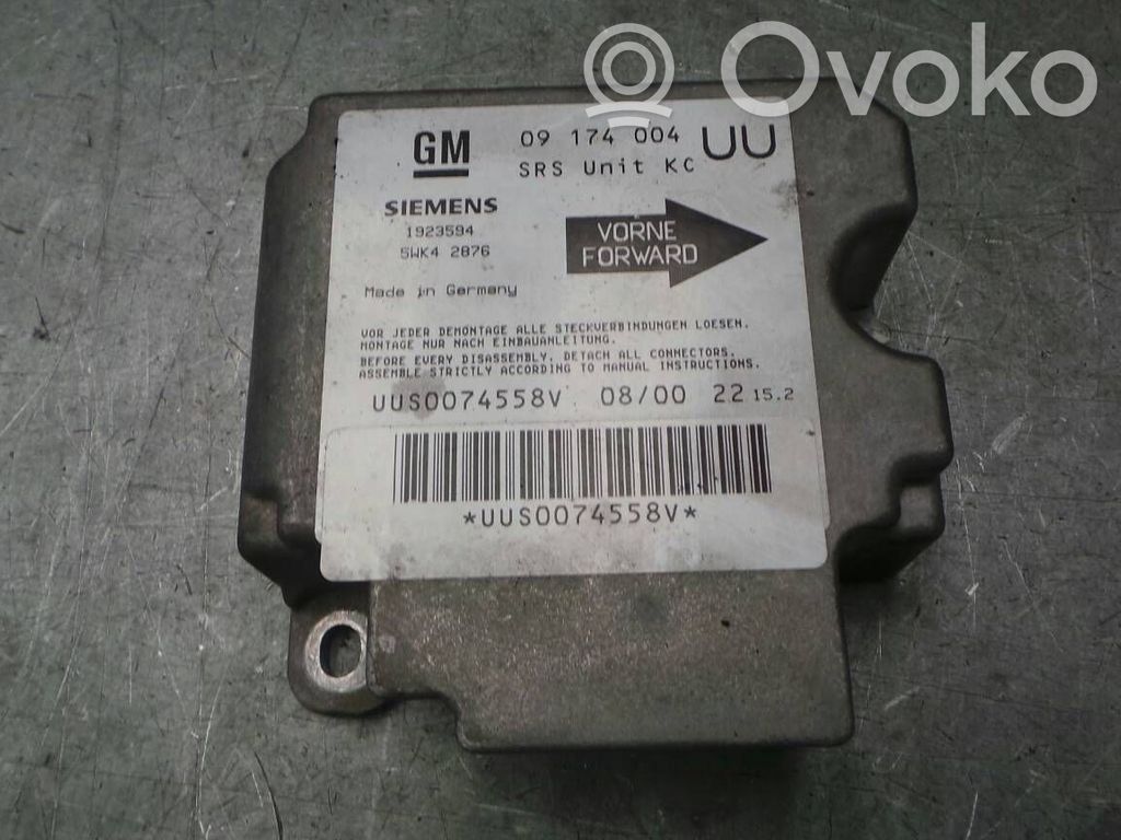 Opel Astra G Unidad de control/módulo del Airbag 