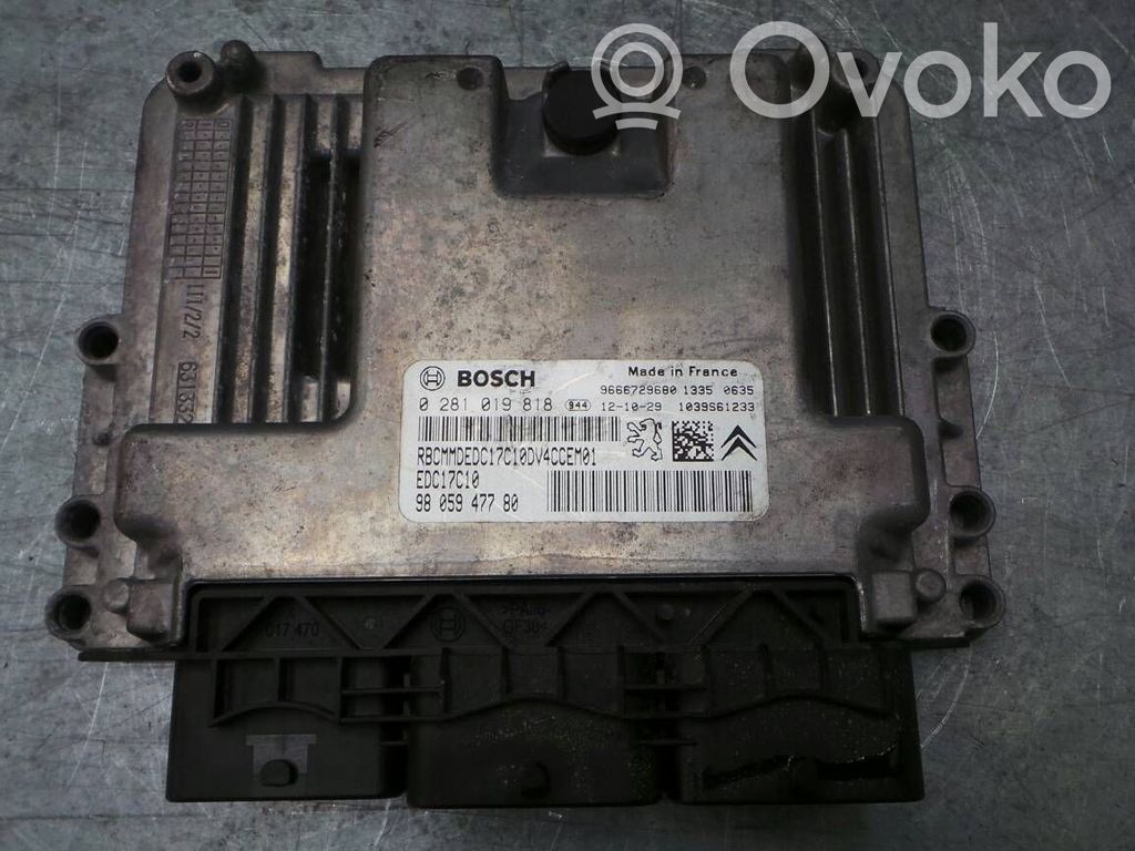 Unidad de control/módulo del motor   0281019818,1702038,9666729680