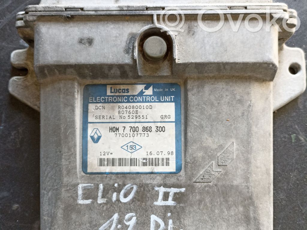 Renault Clio II Engine control unit/module 