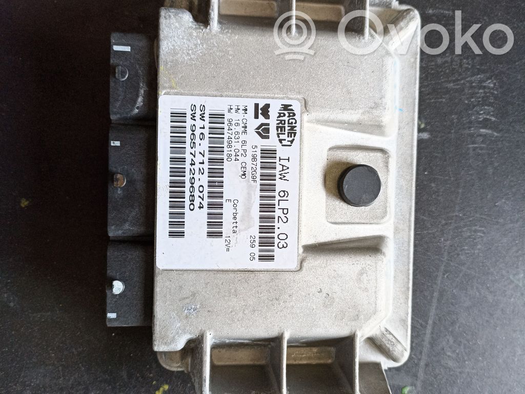 Engine control unit/module   SW9657429680,IAW6LP203,SW16712074