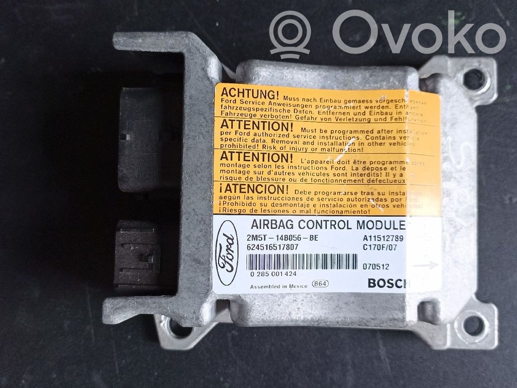 Airbagsteuergerät   2M5T14B056BE,0285001424,BOSCH