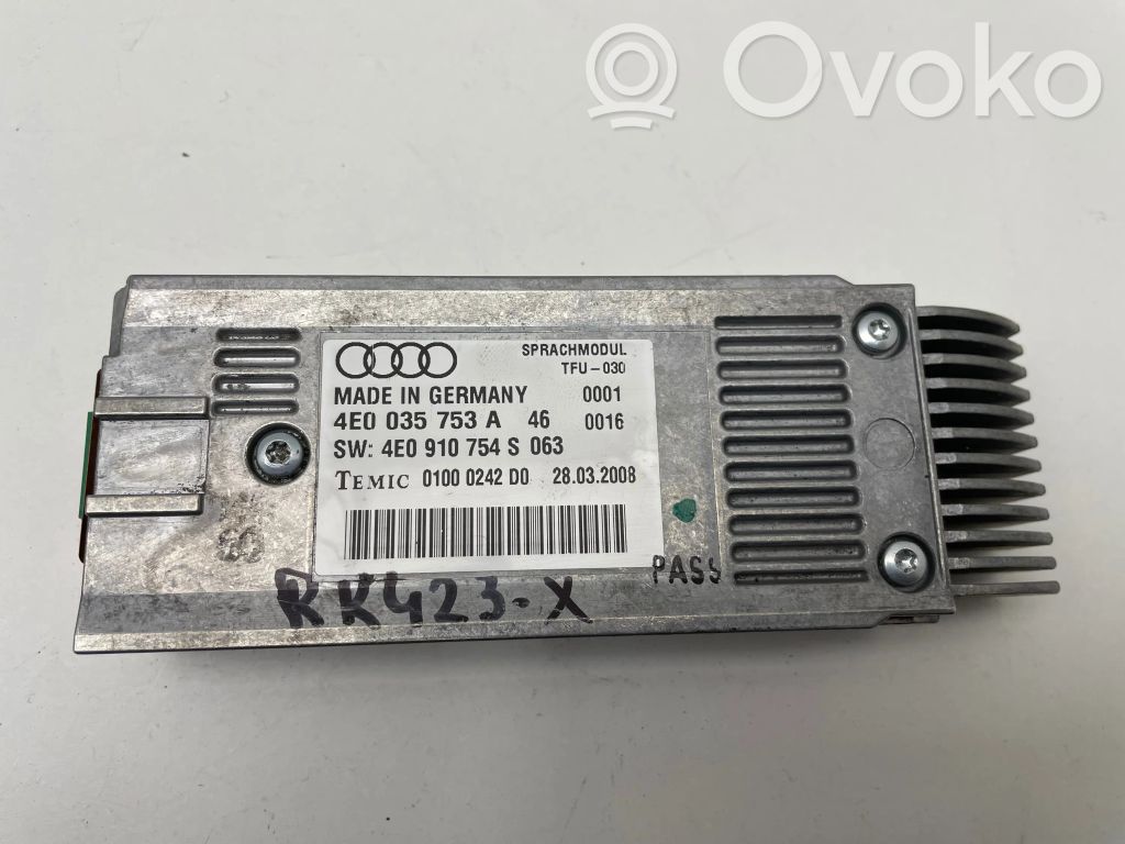 Audi A4 S4 B7 8E 8H Voice control module 